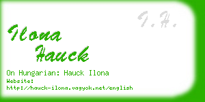 ilona hauck business card